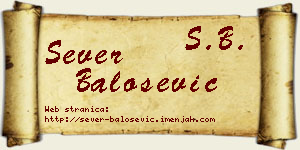 Sever Balošević vizit kartica